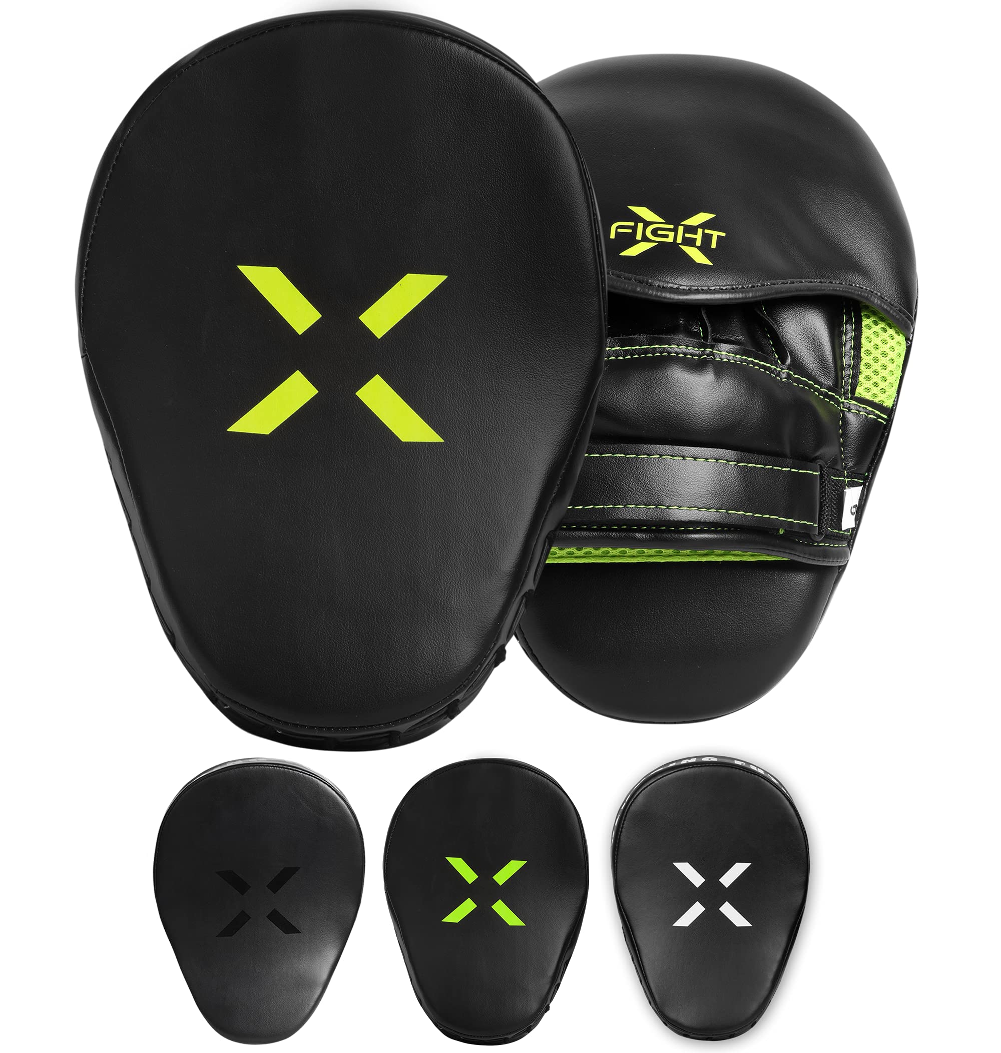 Amazon | FightX カーブ ボクシング ミットとパッド レザー ボクシング
