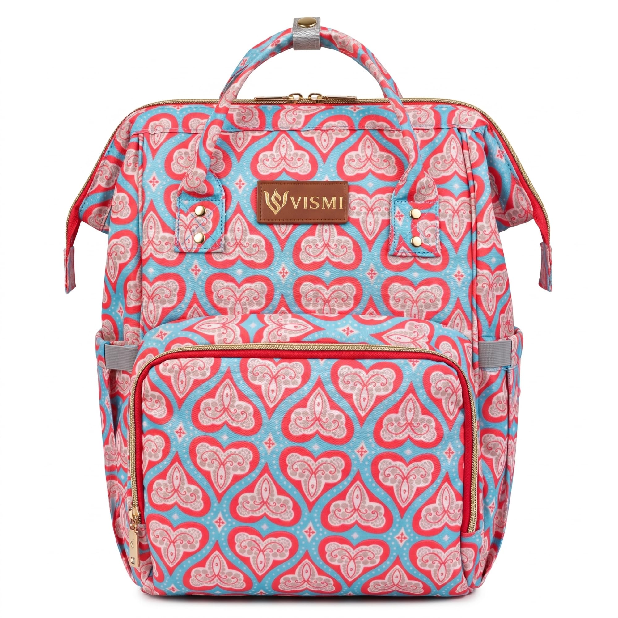 VISMIINTREND Diaper Backpack for Women | Maternity Bag |Premium Oxford Febric Baby Diaper Bag |Tote Diaper Handbag for Hospital, Travel, New Mom, New Born Baby |Travelling Diaper Bag for Mother White-image-1