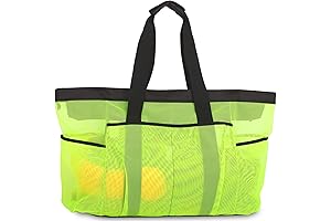 XL Zippered Neon Mesh Tote: The Beach Bag you Never Knew You Needed