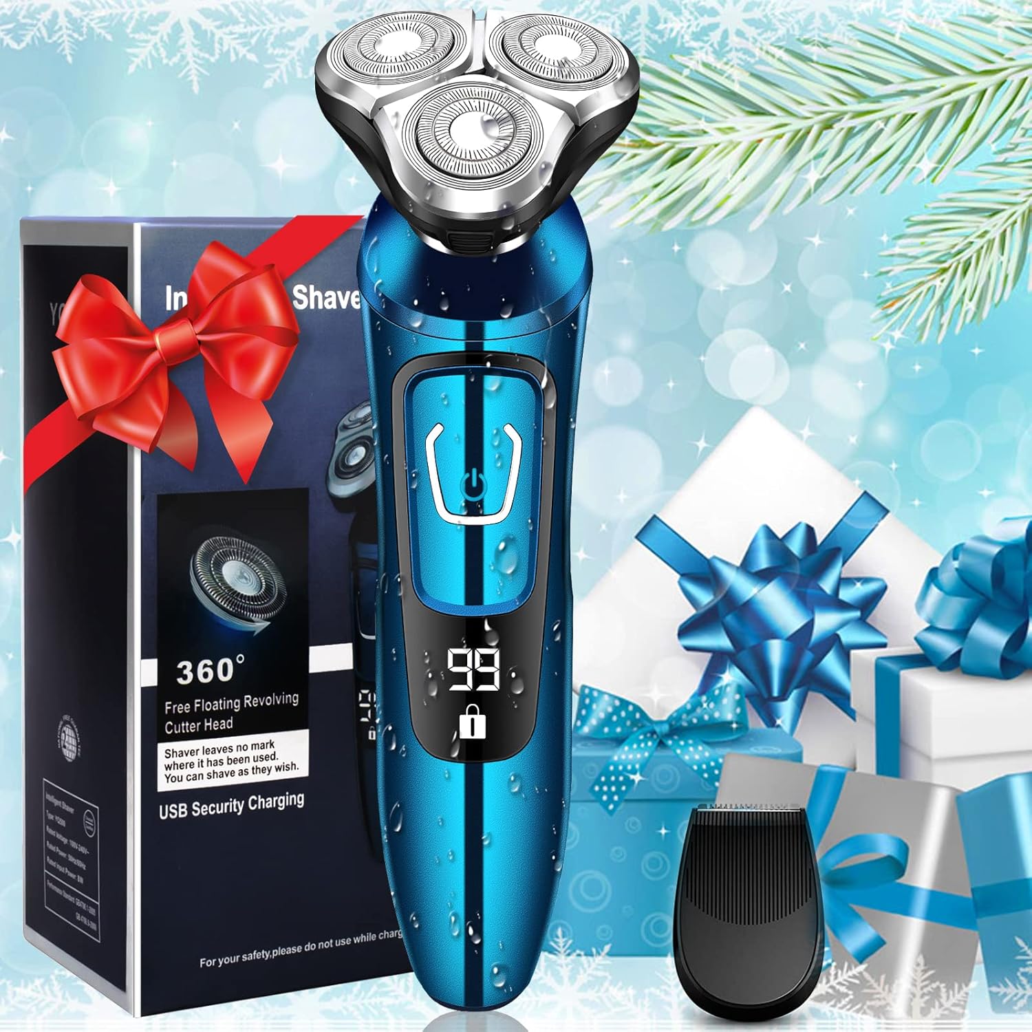 Viatia Electric Shaver for Men,Dry Wet Rechargeable