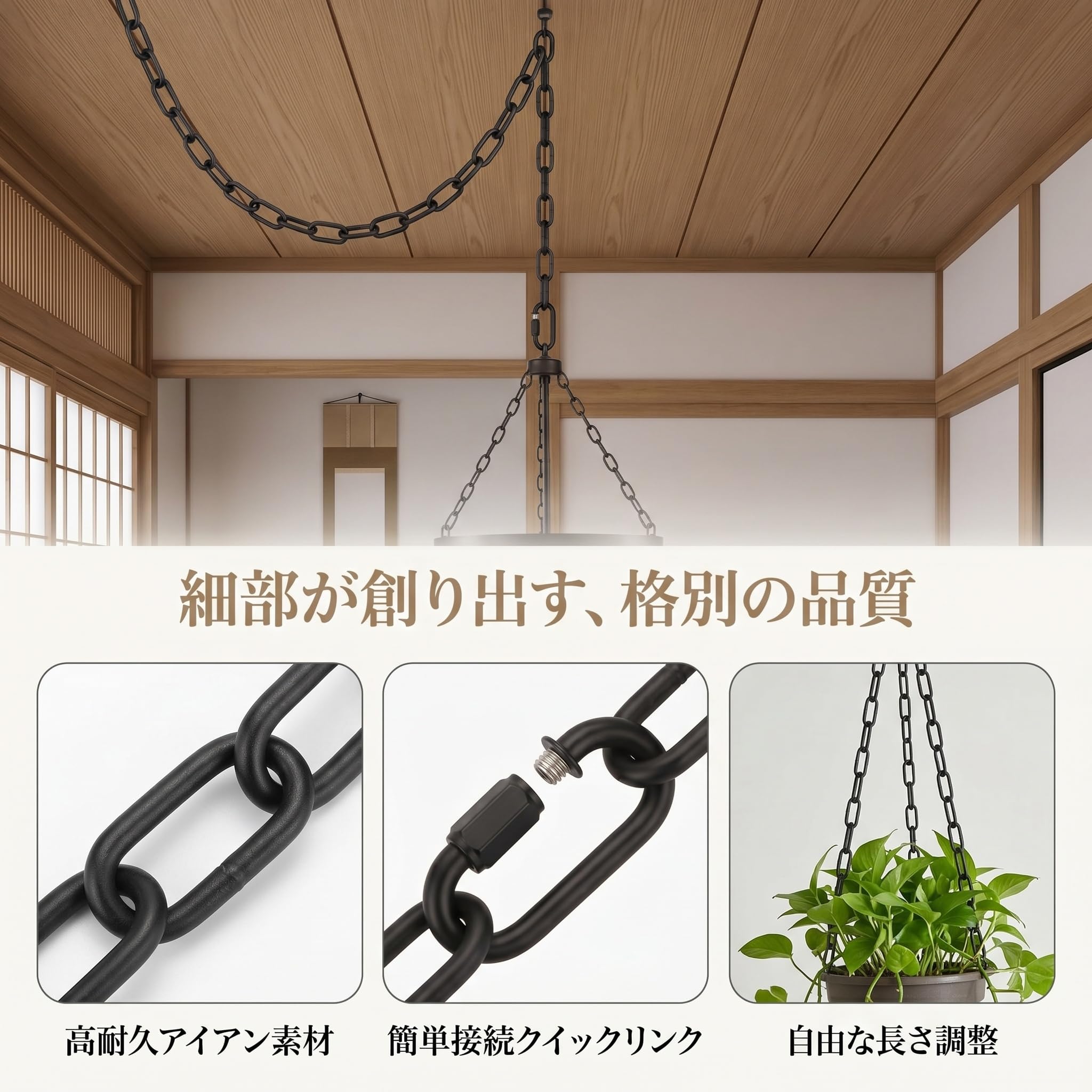 Amazon.co.jp: GUOOL ペンダント照明器具チェーン吊り下げ照明チェーン