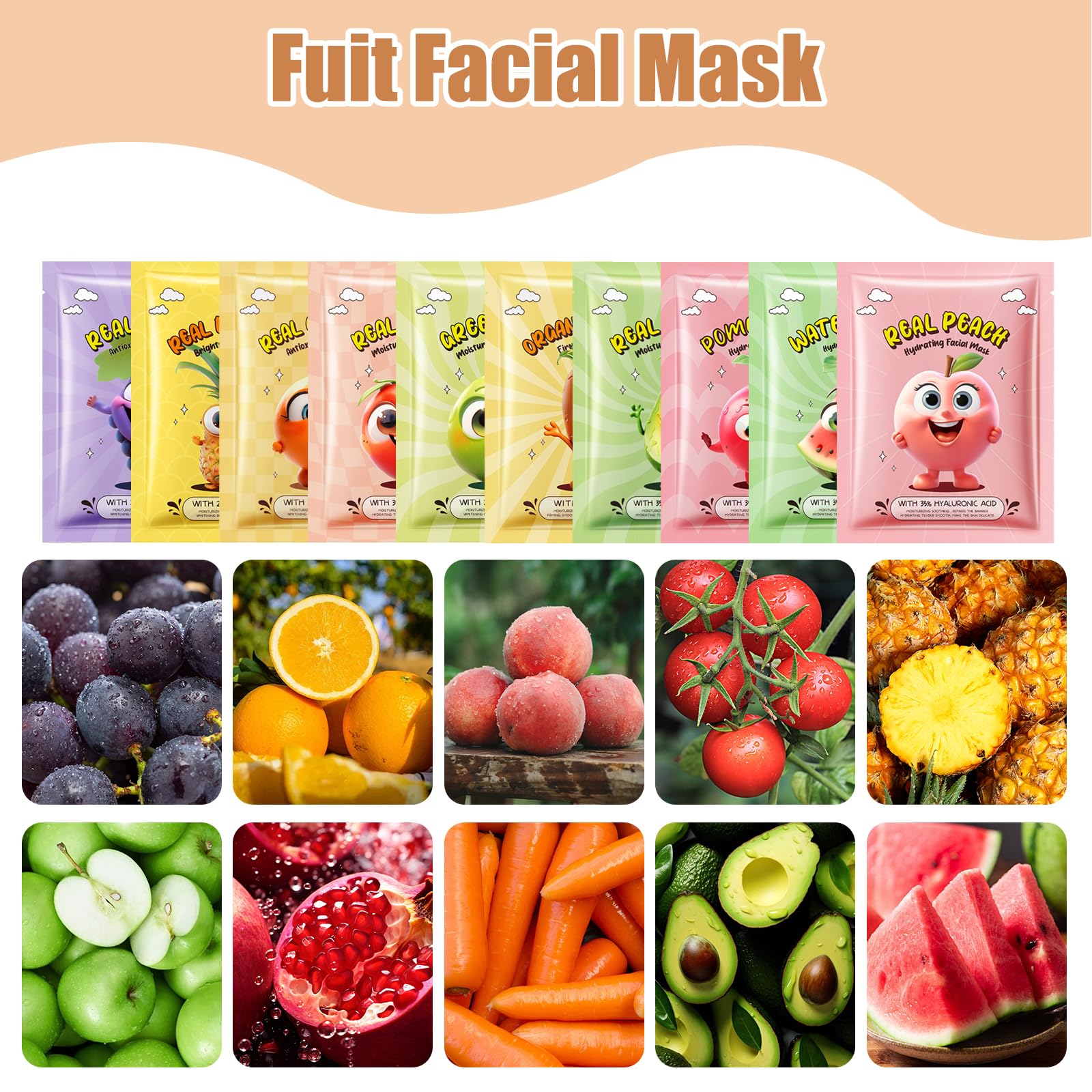 Belligern 10 PCS Kids Face Masks for Girls Face Masks Kids Face Masks for Teenage Girls Moisturizing and Soothing Girls Face Masks Dullness and Brighten for All Skin Types - Image 2