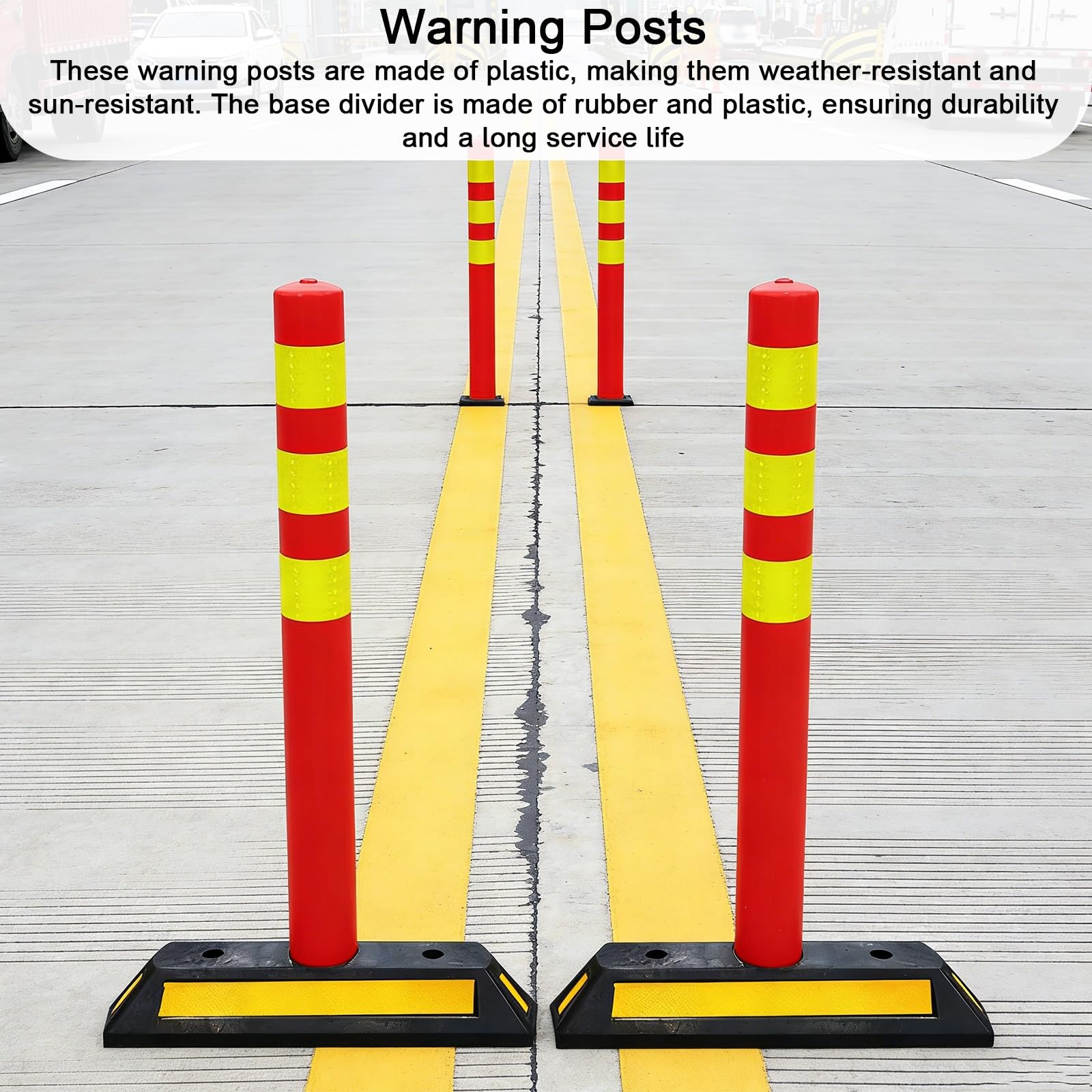 Conos Señalizacion, Conos de Advertencia, con Calzos para Ruedas y Bandas Reflectantes, para Estacionamiento y Entrada (3 Unidades)(70cm/28in)