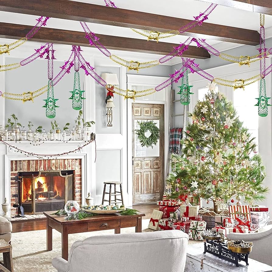 8 Pcs Christmas Ceiling Decorations,Christmas Hanging Decorations, 9ft