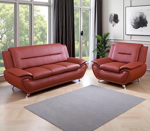 Miniatura 28 de Sofás de cuero para sala de estar, juego de sofás para sala de estar, sofá para dormitorio, apartamento, juegos de muebles para sala de estar (cuero