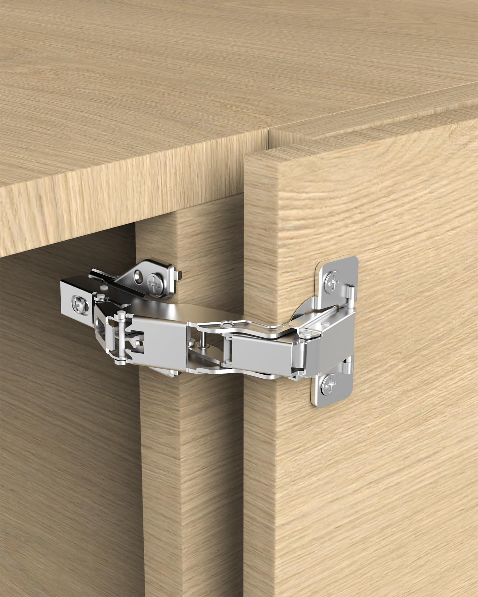Photo 1 of Chibery 2 Pack 180 Degree Soft Close Cabinet Hinges, Lazy Susan & Kitchen Corner, 48mm Hole Distance, Concealed Face Frame & Frameless, Hidden Self Closing, Smooth Slow 3D Adjustment for Fold Cupboard
