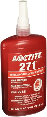 Loctite 88441 271 Threadlockers, High Strength, 250 mL, 1 in Thread, Red | 1 in Thread