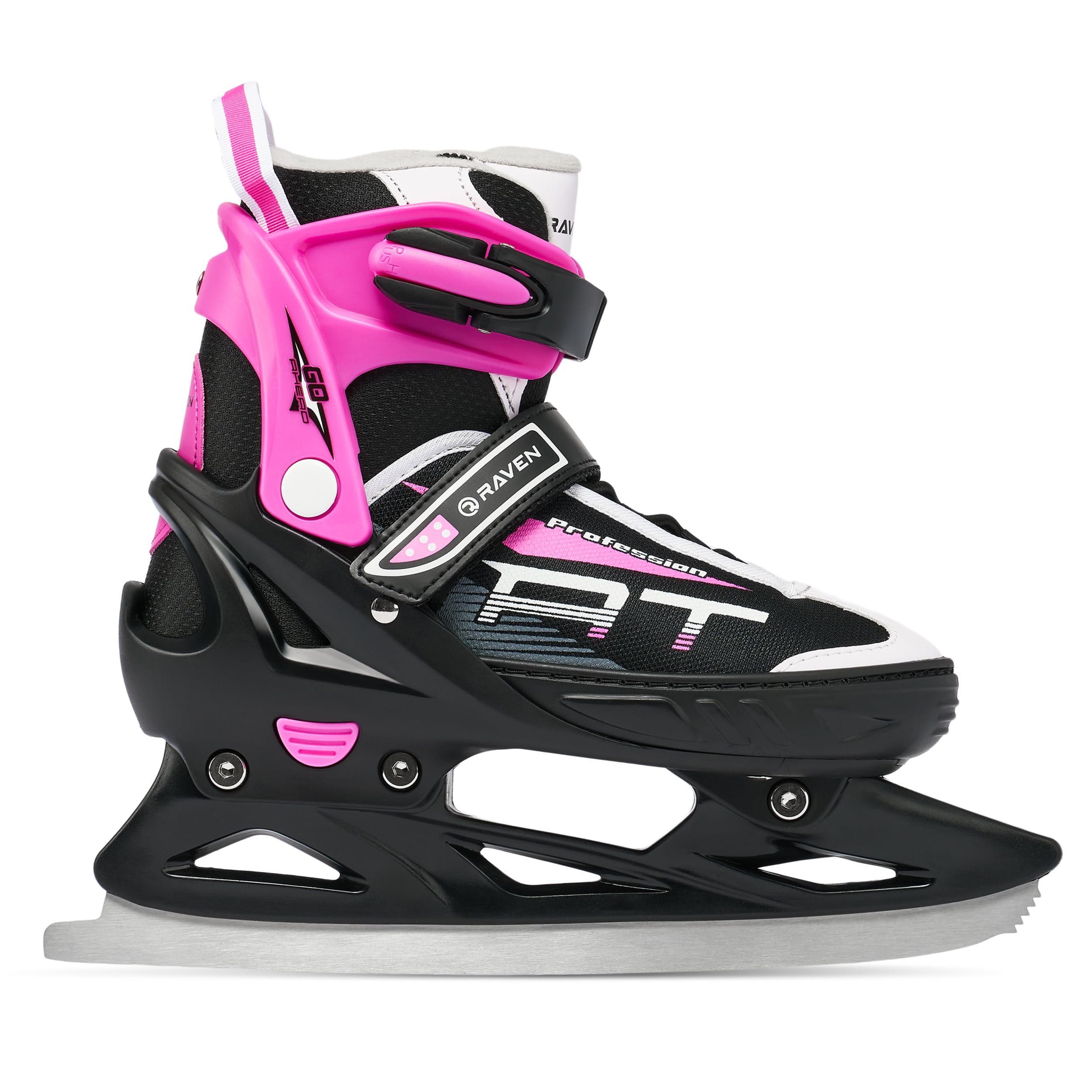 4 in1 pattini in linea/triskates/pattini/pattini da ghiaccio Raven PROFESSION Black/Pink regolabile