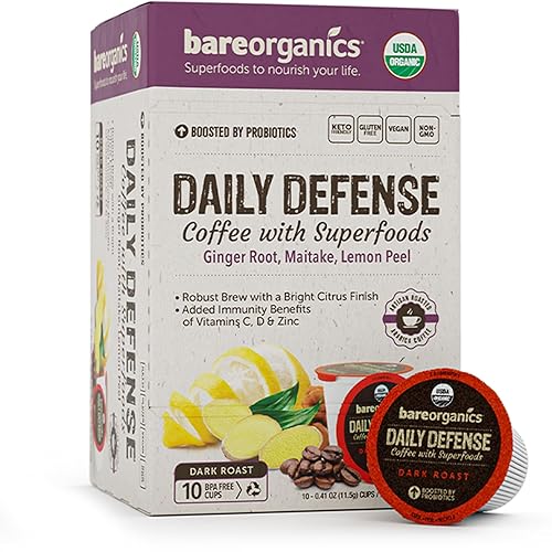 BareOrganics Café Daily Defense con superalimentos, 60 unidades (15660)