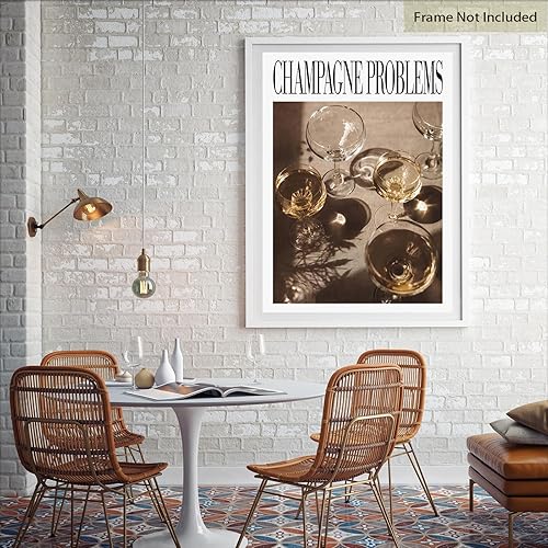 Miniatura 7 de UNXIS Póster vintage de Taylor con temática de champán, impresiones estéticas de álbum de música, copas de champán, arte de pared, 16 x 24 pulgadas,