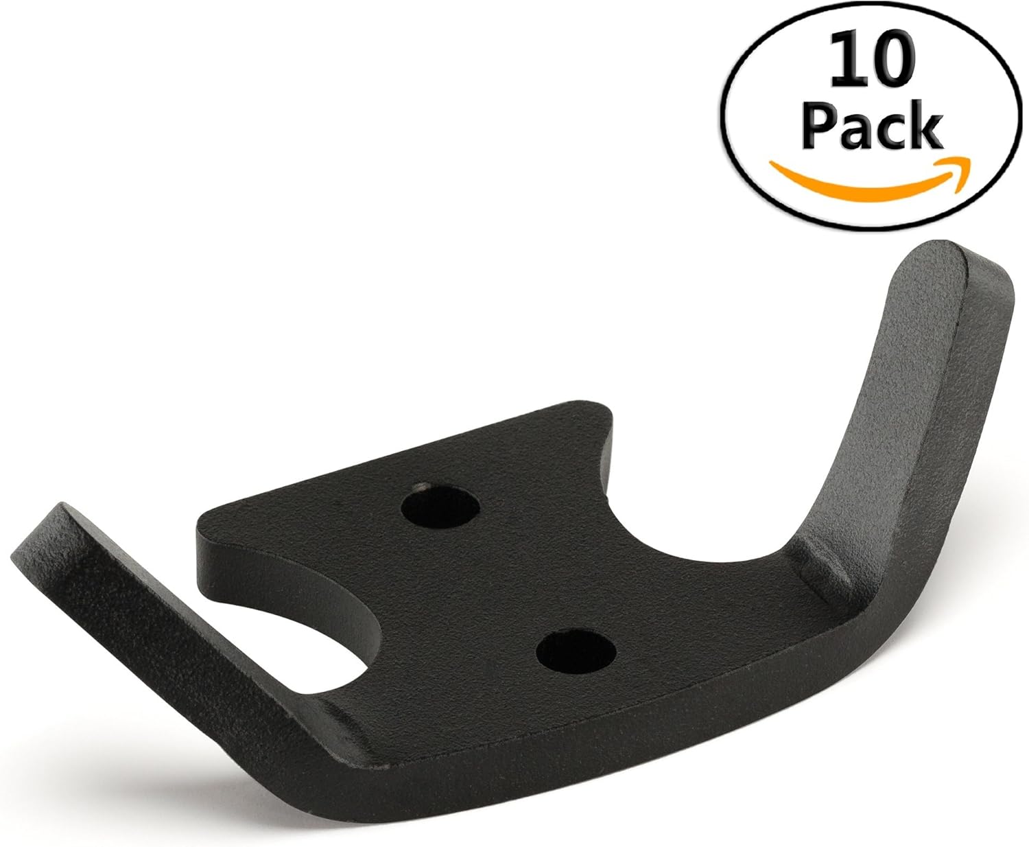 Ohio Fitness Garage (10) OFG Black Single Coat Hook 2 Prong .25” Steel Heavy Duty 1.