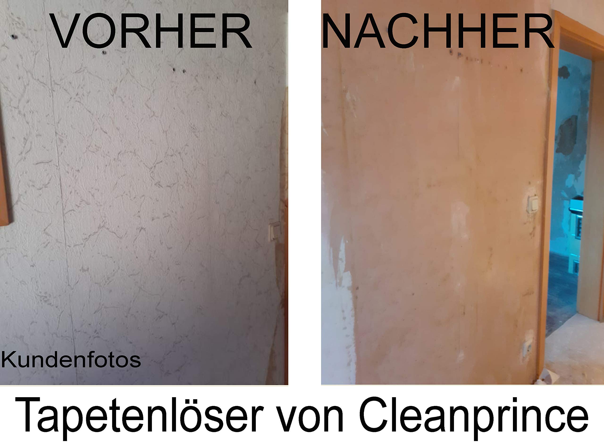 Tapetenlöser 5 Litre Décolleuse de Papier Peint Résout Rauhfasertapeten, Vinyltapeten sur Plâtre, Placoplâtre, Bois