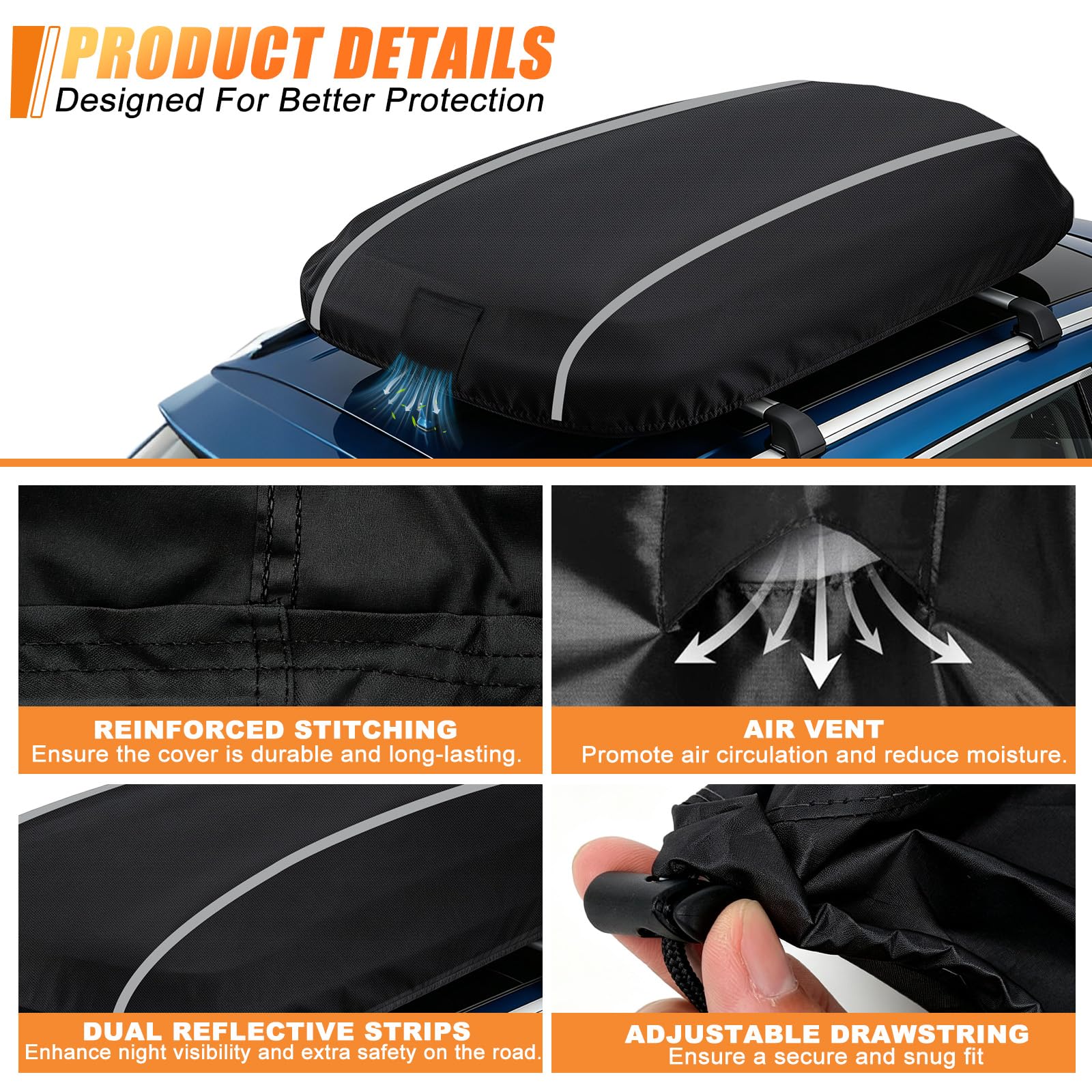 Housse de protection étanche pour coffre de toit - 235 x 95 x 50 cm