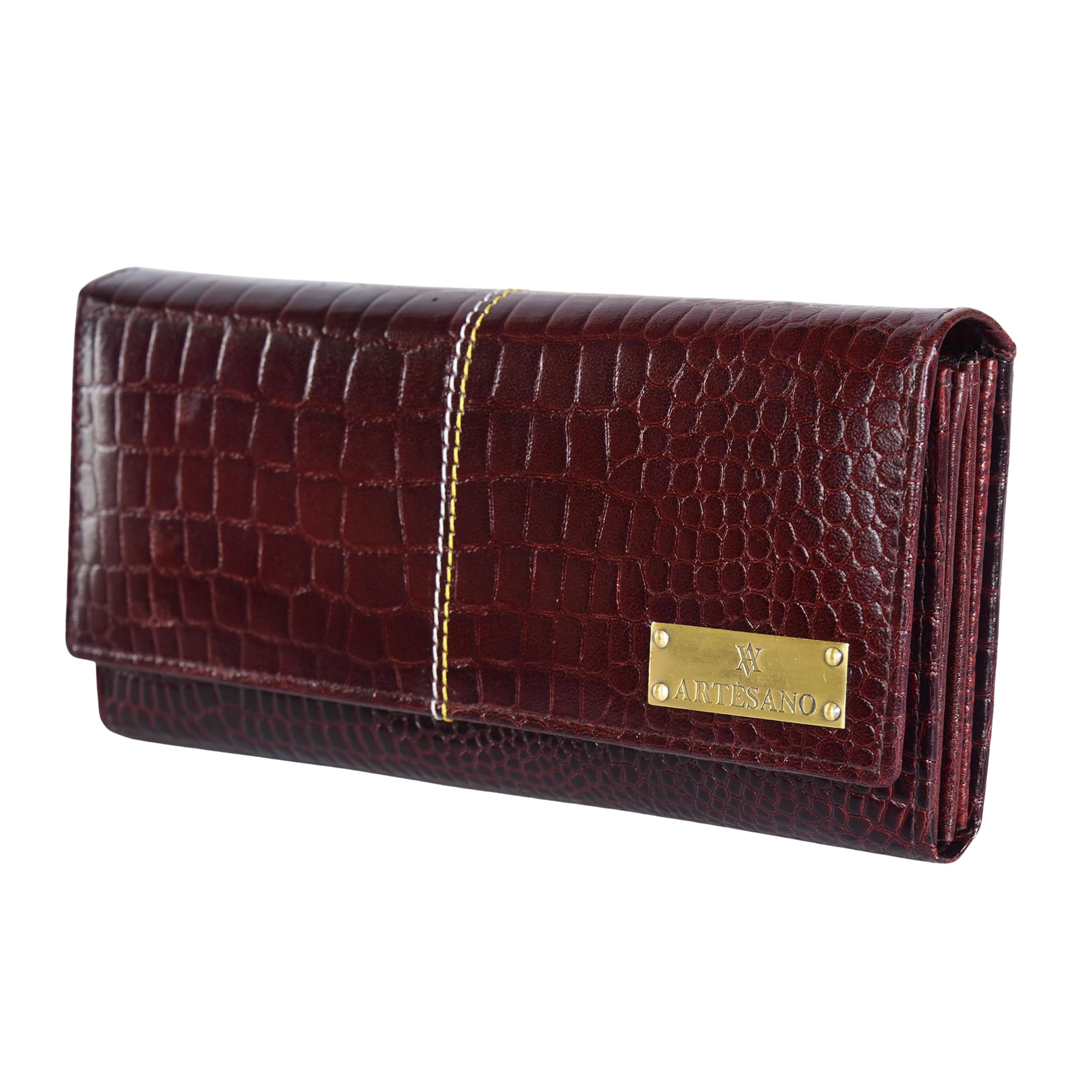 ARTESANO Genuine Leather Women’s Wallet Clutch Purse | Croc-Textured Ladies Hand Purse with Multiple Card Slots, Mobile Pocket & Cash Compartments | Stylish Daily Use Wallet for Women & Girls-image-32