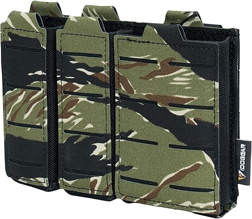 Miniatura 8 de IDOGEAR - Juego de bolsa táctica para rifle de 0.219in y bolsa doble para cargador de pistola de 0.354in con tapa abierta de liberación rápida y