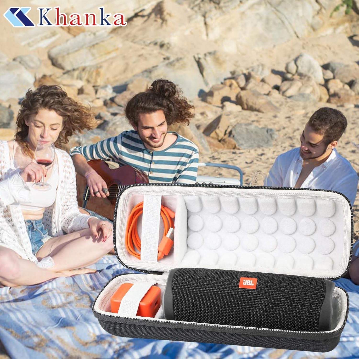 Khanka Hard Travel Case Replacement for JBL Flip 6 / Flip 5 Waterproof Portable Bluetooth Speaker - Image 6