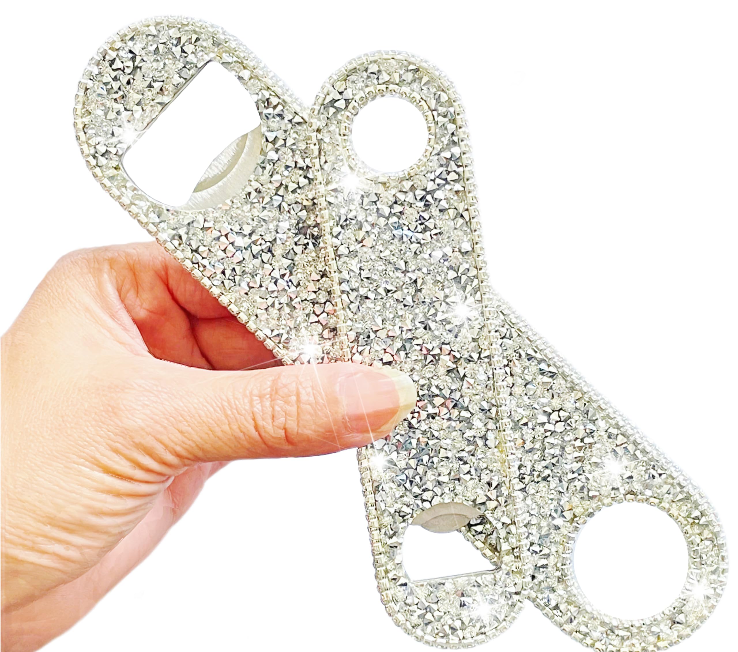 Beer Bottle Opener Diamond Bling Crystal Opener for Beer, Can, Soda Personalized Bartender Bottle Opener for Bar, Party, Travel,Church Package-2Pcs