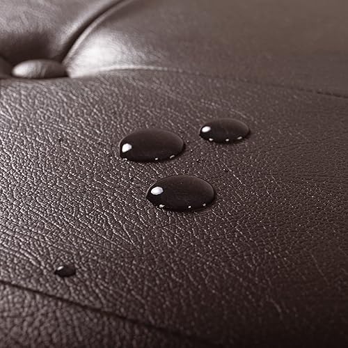 Miniatura 8 de Otto & Ben - Mesa de centro con parte superior de elevación inteligente, plegable, de piel sintética, otomana, reposapiés, cuadrado de 30 pulgadas,