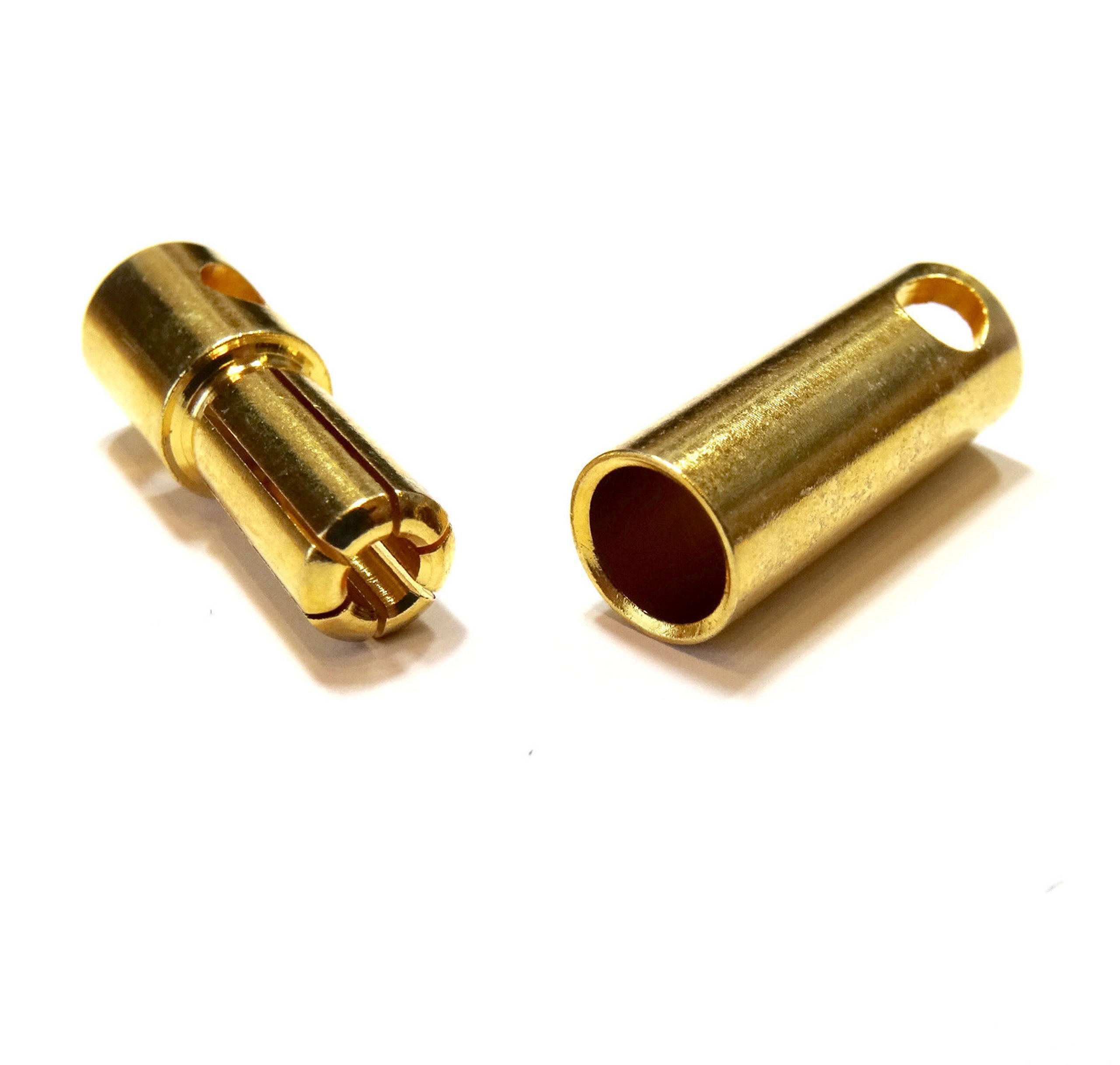 5 Paar (10 Stk.) 5,5mm Goldstecker Für Modellbau - Hochstrom Bis 120A Inkl. Schrumpfschlauch