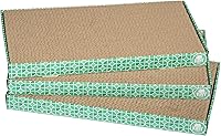 Kitty City XL Wide Corrugated Cat Scratcher 3-Pack - Durable Recycled Cardboard Pad Protects Furniture from Claws