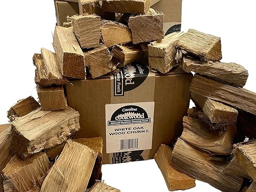 Miniatura 10 de Trozos de madera para ahumar, piezas de madera dura de nogal totalmente natural para parrillas y ahumadores, añaden un rico sabor a humo a cerdo,