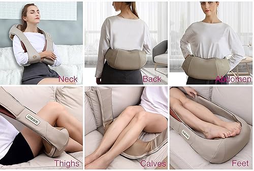 Miniatura 5 de Masajeador Shiatsu FS8801 con calor para cuello espalda hombros y pies color beige de Five Star