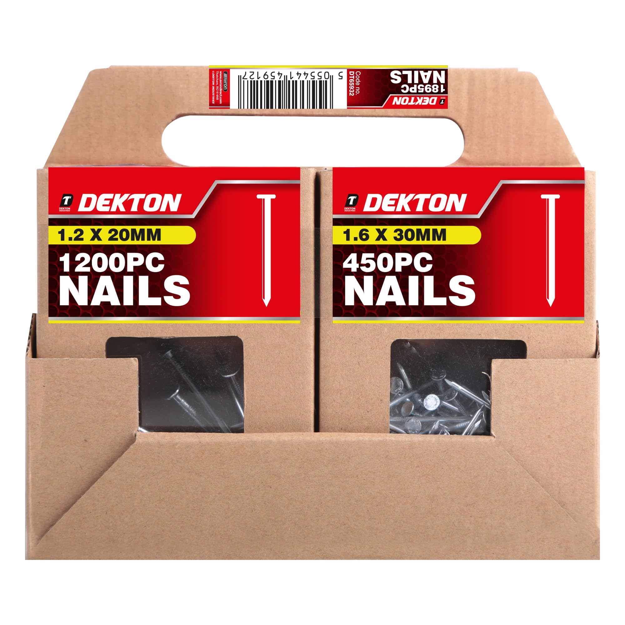 Dekton Silver 1895 Nail Assortment, Zinc Plated – Comprehensive Set For All Your Projects | Durable & Corrosion-Resistant | Ideal For Woodworking, Construction, And Diy | Convenient Storage Box Included