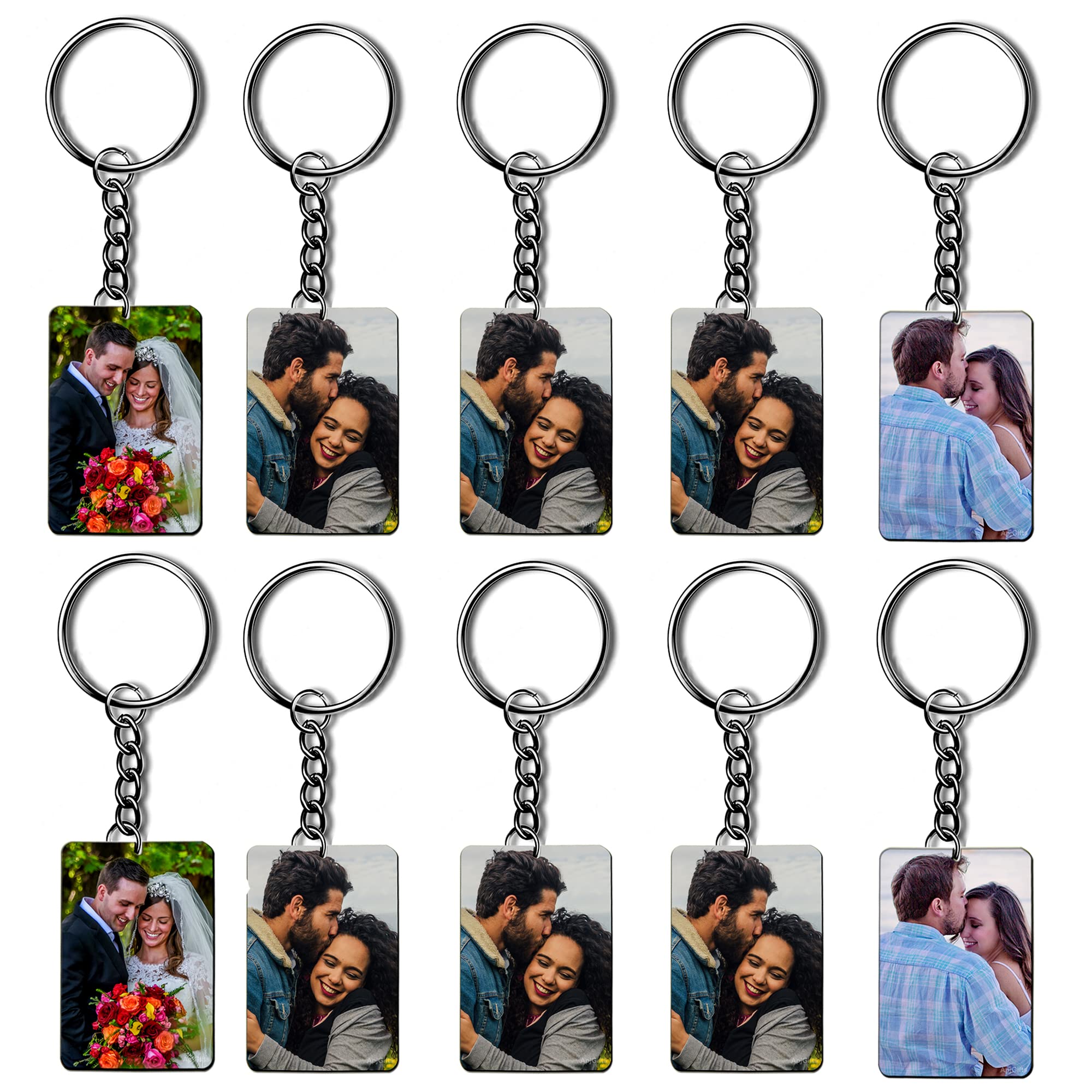 GetexcitingPersonalised Photo/Name Keychain Customised Photo Key Chain With Picture For Bike, Car, Home, Office (Multicolour 5.7X4.4 Cm)