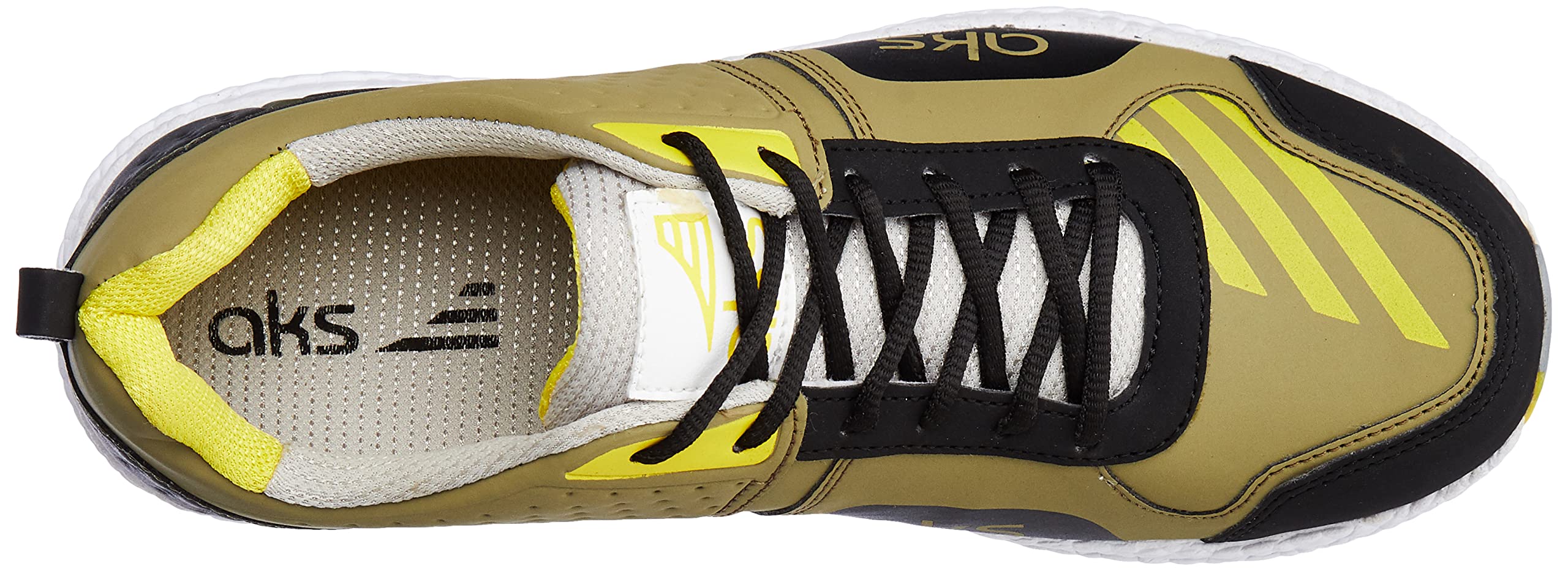 Aks unisex-adult Aks Australia Running Shoe Olive/Gold Cricket Shoes