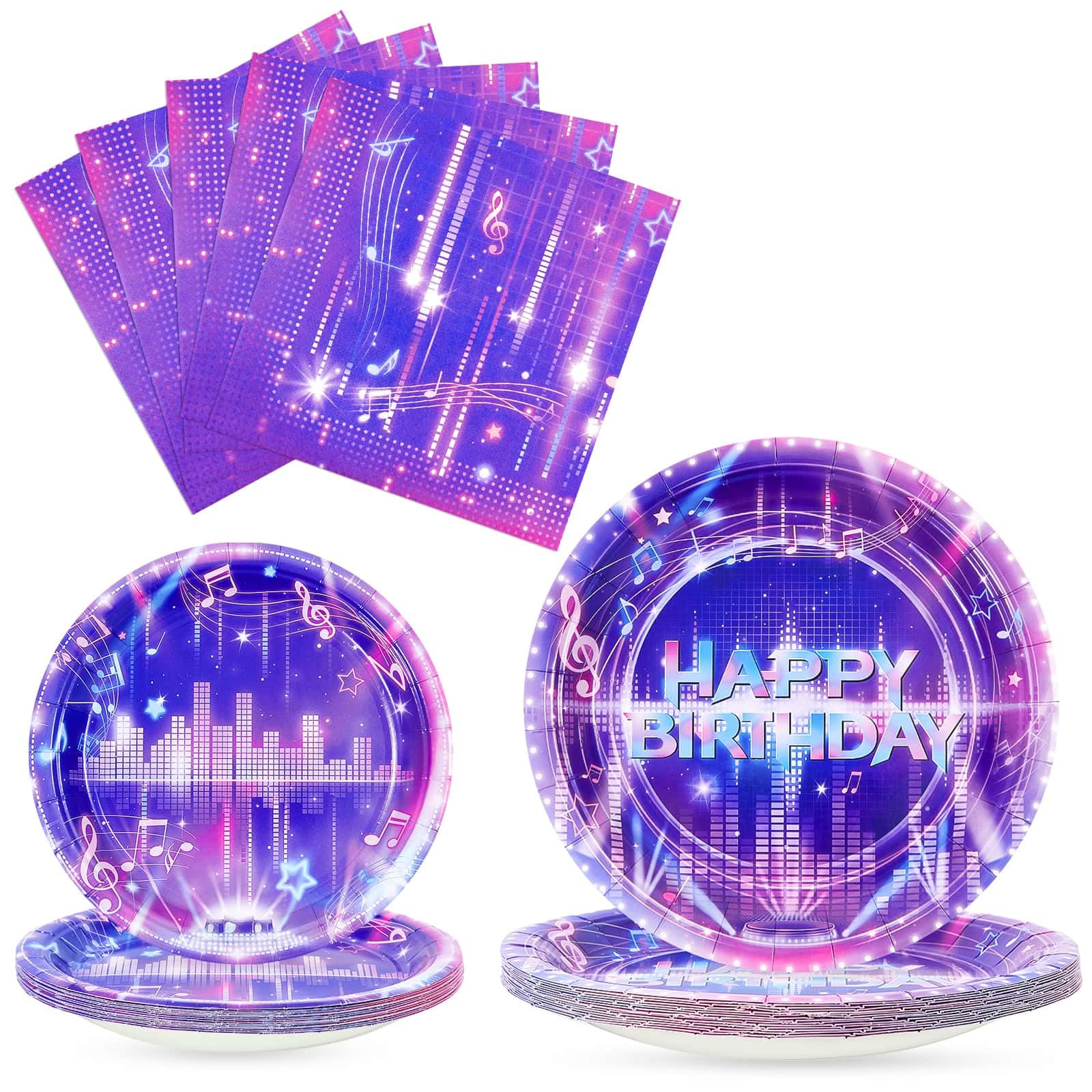 WERNNSAI Kpop Birthday Party Plates and Napkins 48PCS Dinnerware