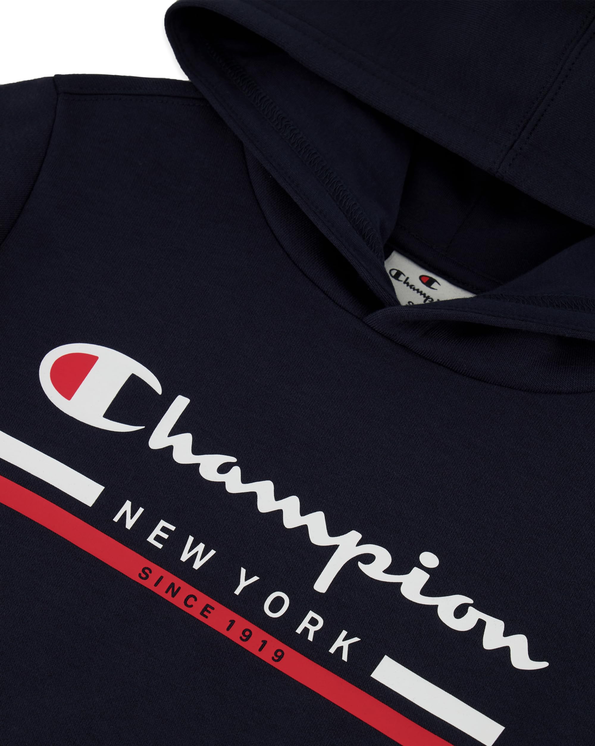 Champion Legacy Graphic Shop B (306837) - Ultra-Light Soft Compact Powerblend Fleece Felpa con Cappuccio Bambini e Ragazzi (Pacco da 1)