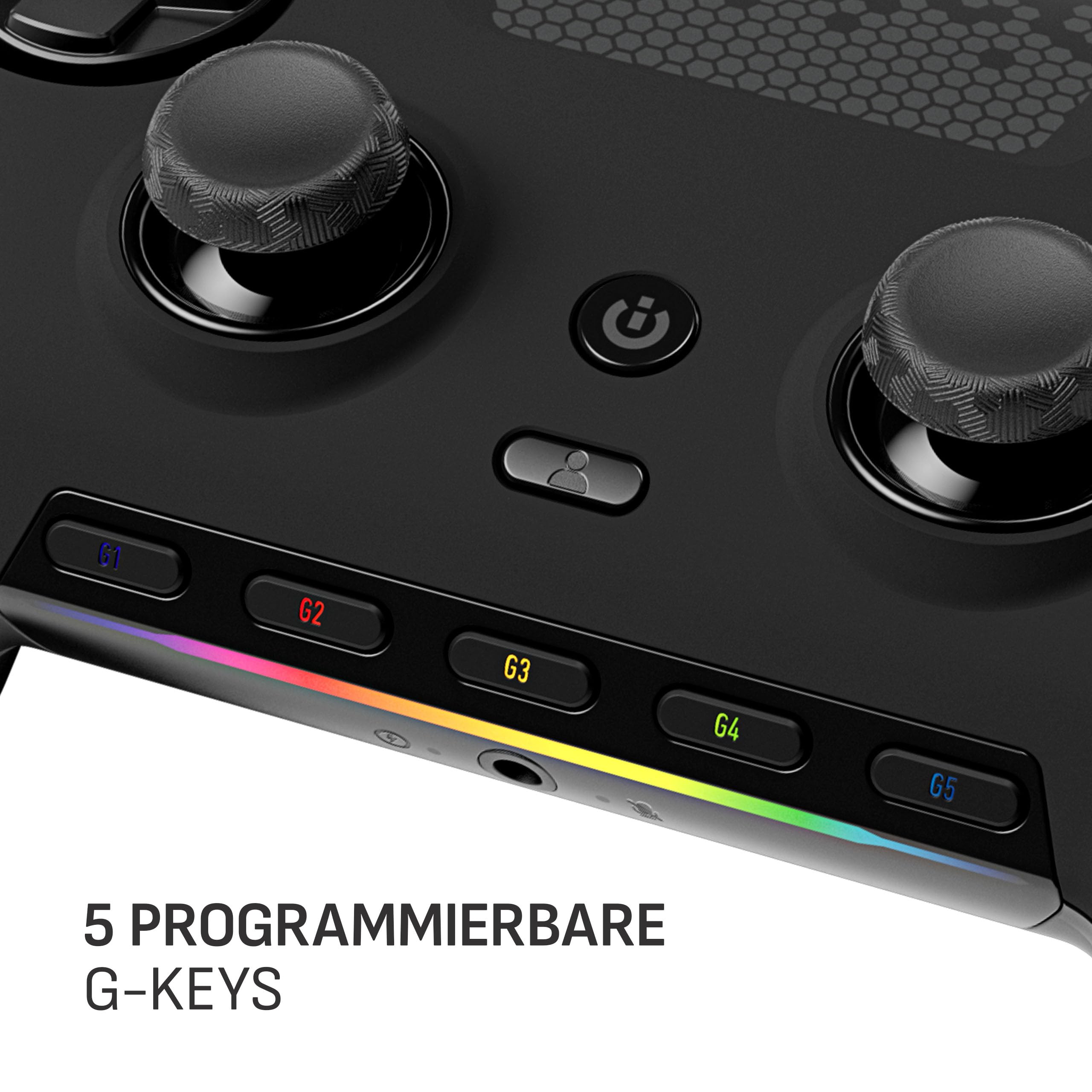 SCUF ENVISION Kabelgebundener V1 (2023) PC-Nur-Gaming-Controller - Fünf Abnehmbare G-Tasten - Abnehmbare Back-Paddles - iCUE-Kompatibel - Schwarz