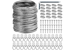 100 Pieces Picture Hanging Wire Set