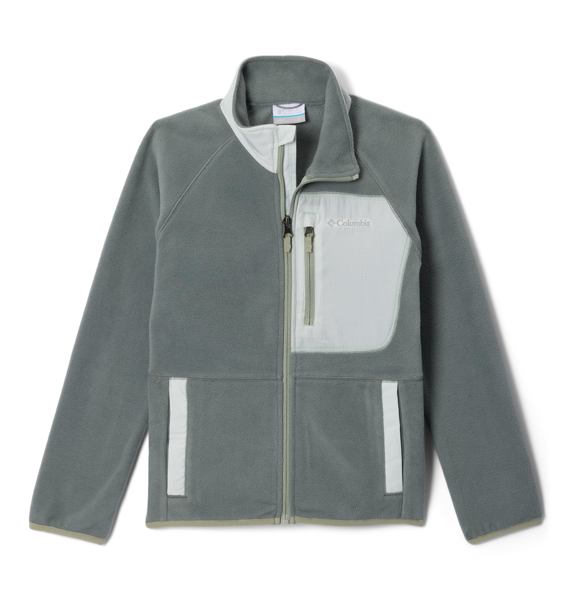 Columbia Youth Fast Trek 5 Full Zip Fleecejacke mit durchgehendem Reißverschluss, Sedona Sage/Teelicht, Größe XXS