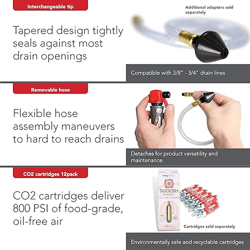 Miniatura 4 de Diversitech Pistola de drenaje GG-1 para líneas de condensado de AC, gris carbón