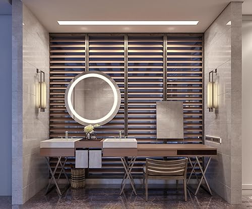 Miniatura 2 de Robern YM0030CIFPD4 4000K Temperatura Inset Patrón Vitalidad 30" Círculo Iluminado Espejo