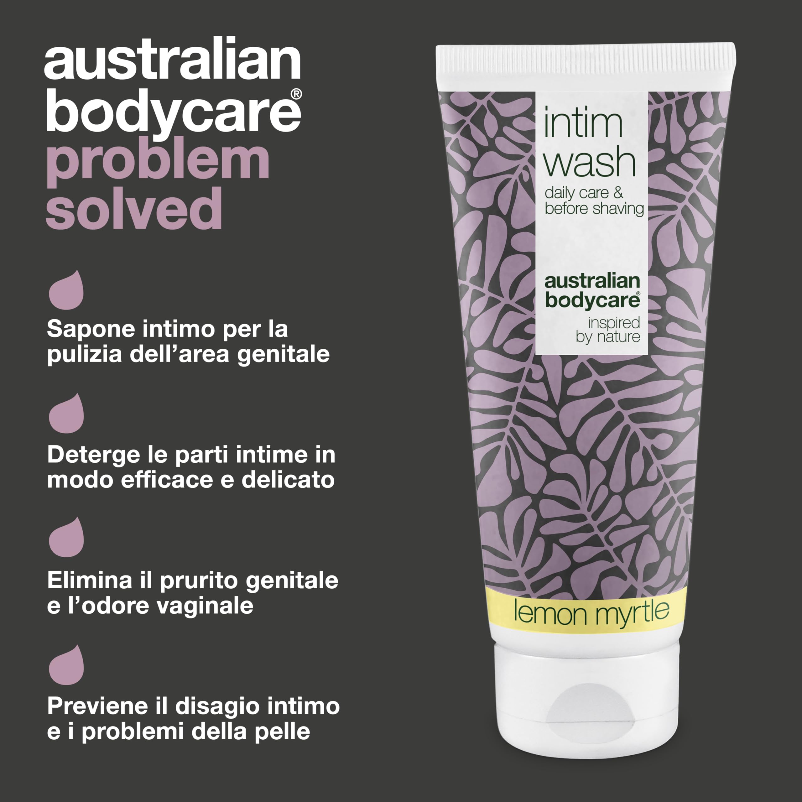 Australian Bodycare Intim Wash 200 ml | Detergente intimo per uomini e donne | Tea Tree Oil australiano 100% naturale e vegano | Contro prurito e odori | Dermatologicamente testato a pH bilanciato