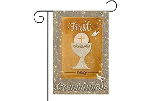 WeBenison First Communion Garden Flag: Holiness Embodied in Grace