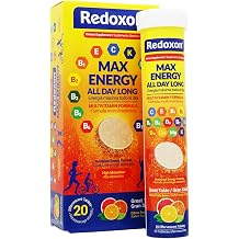 Redoxon Max Energy, Helps Support Inmune System, Citrus Flavor, 20 Effervescent Tablets, 2.82 Oz, Box