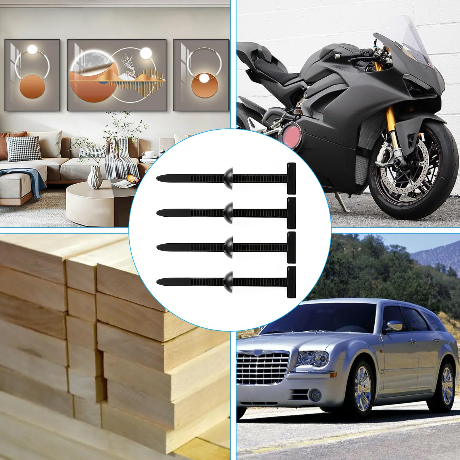 110 fascette stringicavo in nylon universale per riparazione auto, multiuso, per riparazioni quotidiane, fissaggio rapido per auto, casa, macchinari