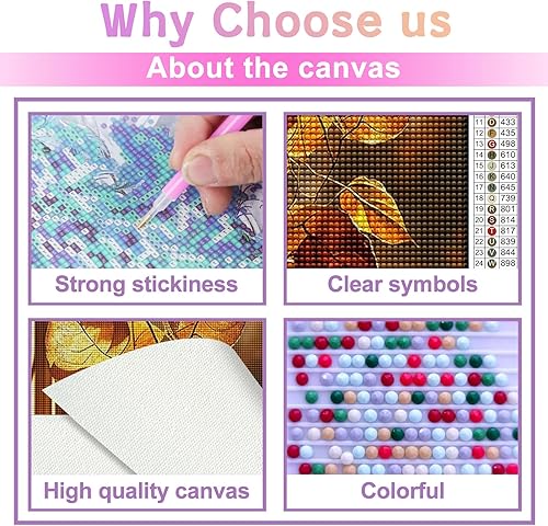 Miniatura 3 de Kits de pintura de diamantes para adultos, bricolaje 5D Acción de Gracias, kit de pintura de diamantes de taladro completo, arte de diamantes de