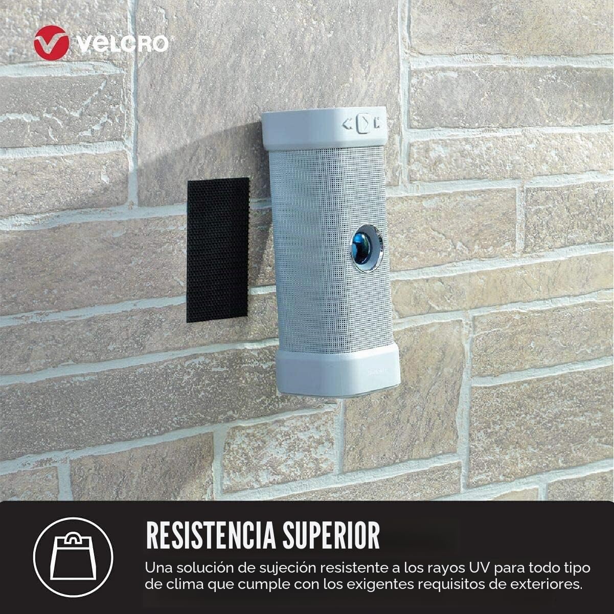 VELCRO Brand | Cinta de alta resistencia Extreme Outdoor Stick On | Cinta industrial de gancho y bucle de doble cara extra fuerte con adhesivo | Cortar a medida | Negro | 6 m x 25 mm