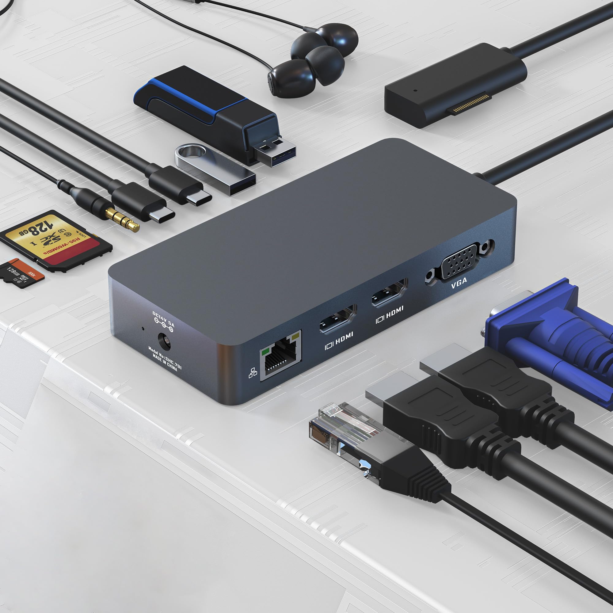 Amazon.com: New Surface Dock Triple Displays Dual 4K HDMI+VGA, 12