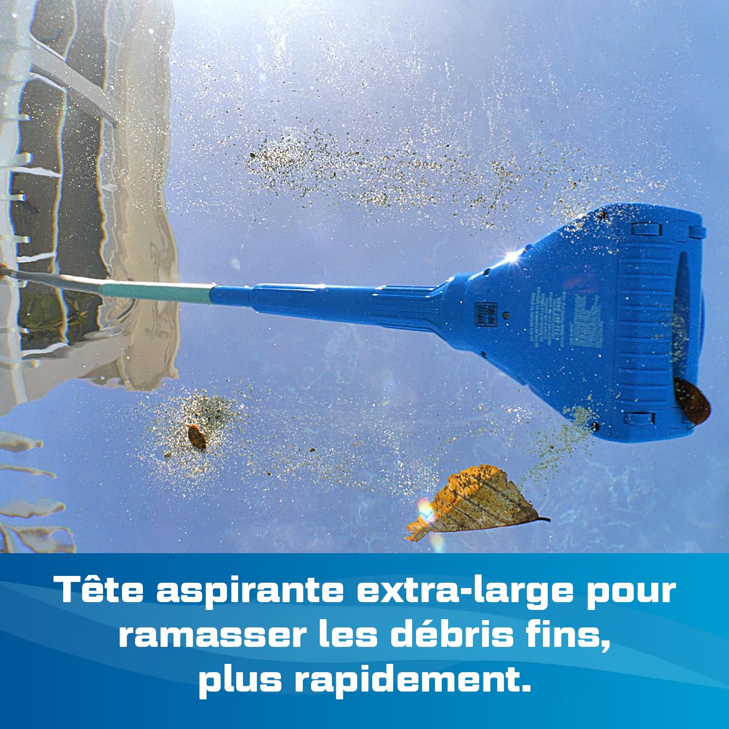 Water Tech POOL BLASTER Aqua Broom XL Ultra Aspirateur de piscine, aspirateur de piscine avec ventouse XL, aspirateur à main pour piscine et spa, avec largeur de tête d'aspiration 22cm
