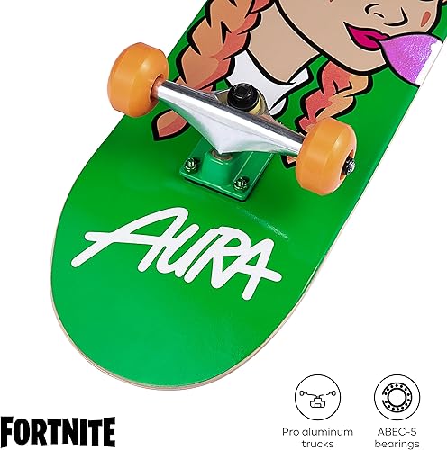 Miniatura 5 de Fortnite - Monopatín Cruiser de 31 pulgadas con cinta de agarre gráfica impresa, rodamientos ABEC-5, cubierta duradera y ruedas lisas, ideal para