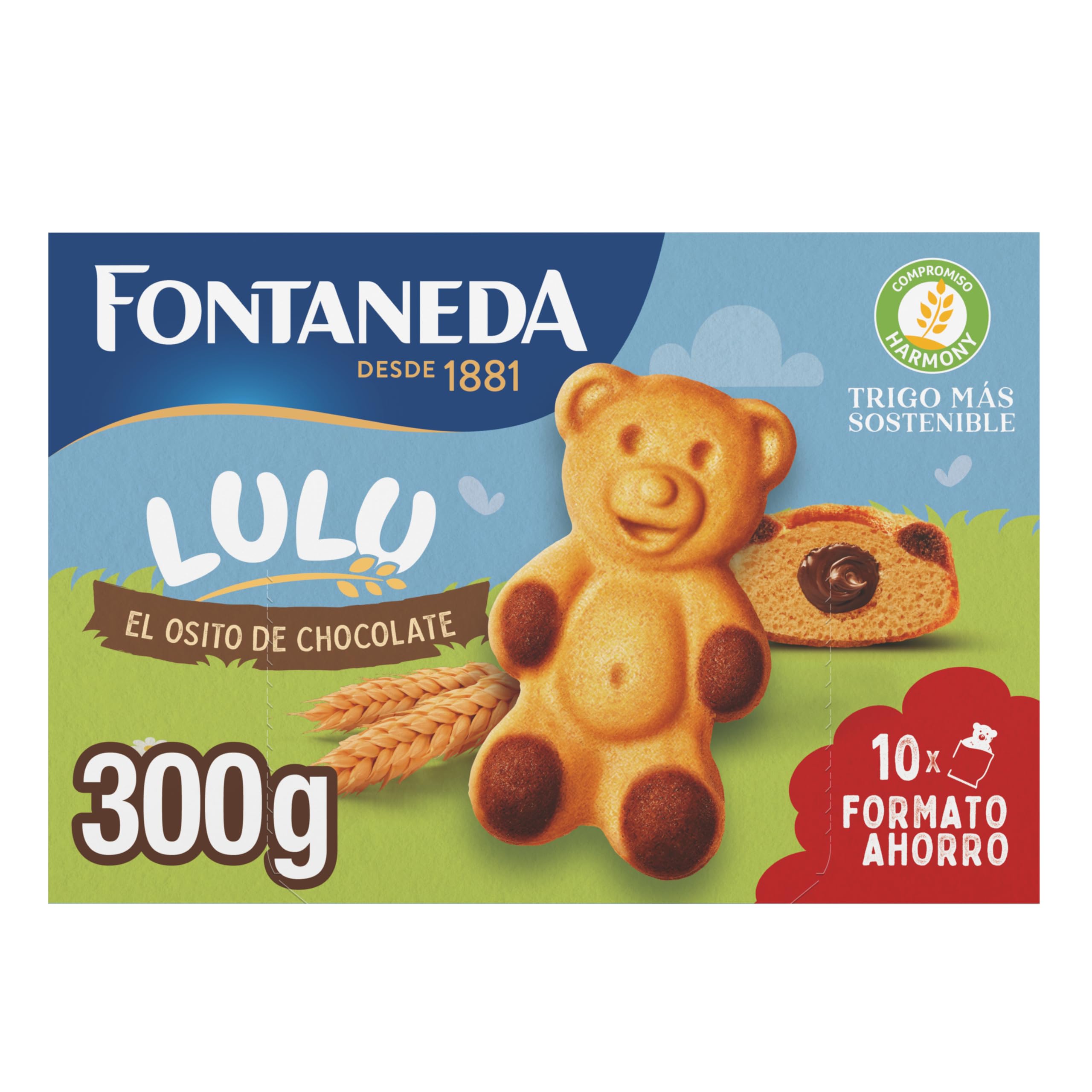 Fontaneda Osito Lulu Bizcochos Rellenos de Chocolate 300 g