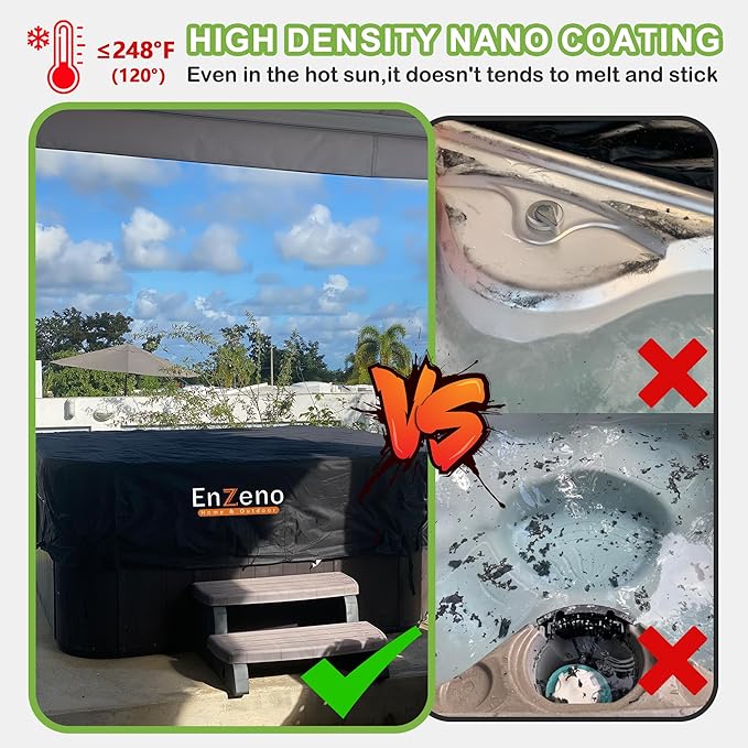 Enzeno cover para spa cuadrado 83x83 pulgadas miniatura 5