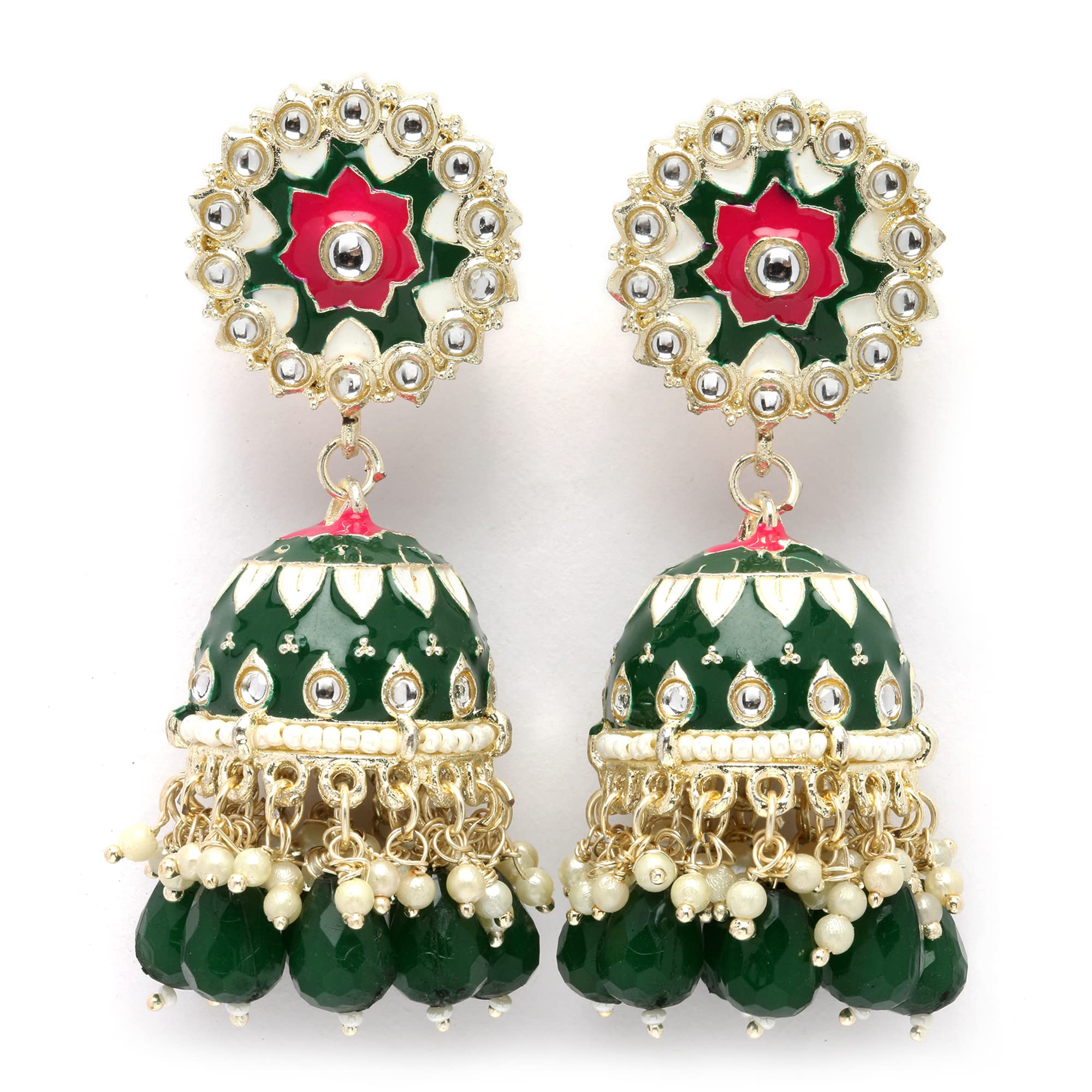 See full amazon price history chart for KENNICE Gold-Plated Kundan & Pearls studded Dome Shaped Handcrafted Jhumka Earrings For Women & Girls KENNICE Gold-Plated Kundan & Pearls studded Dome Shaped Handcrafted Jhumka Earrings For Women & Girls (B0C4XSX871) Amazon Price History, Amazon Price Tracker