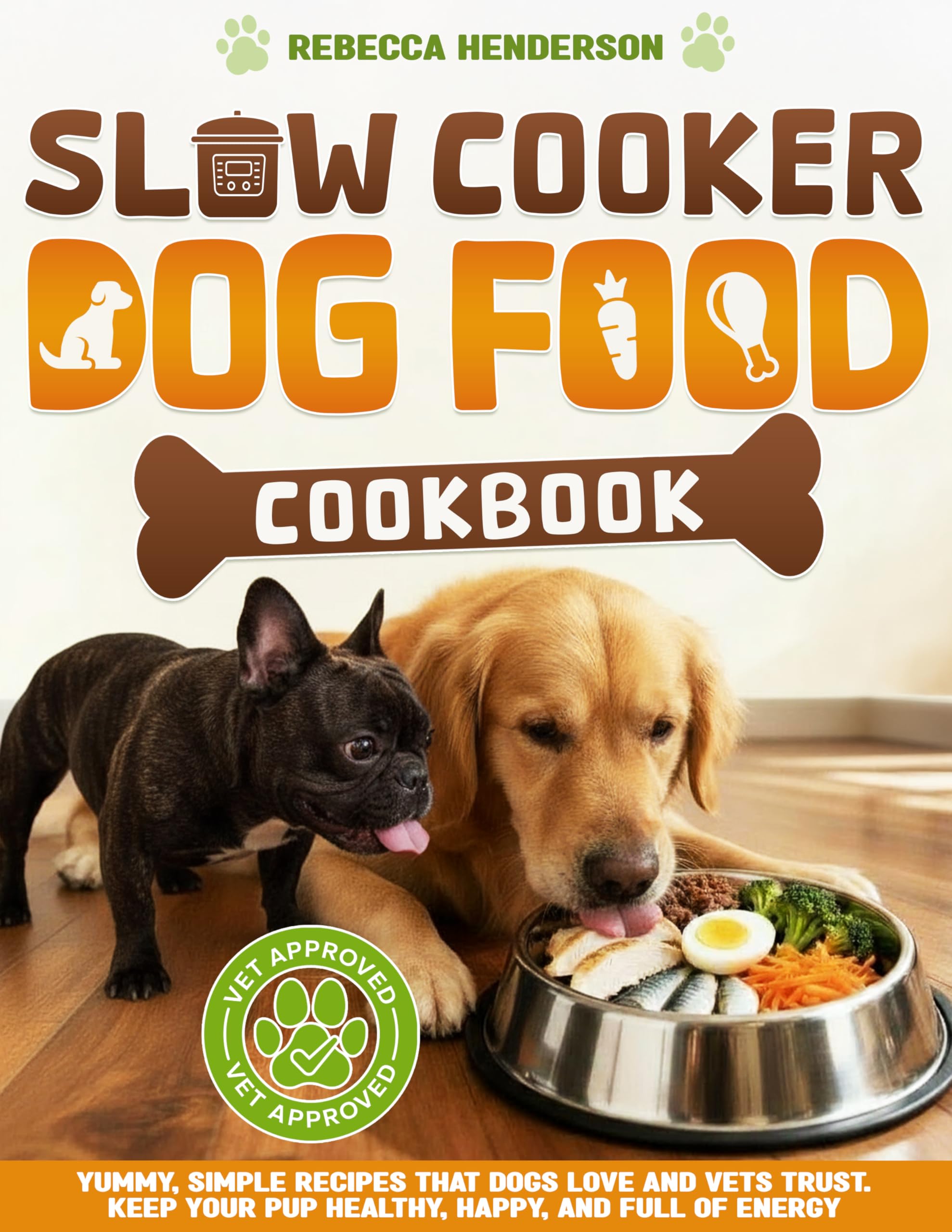 Slow Cooker Dog Food Cookbook: Yummy, Simple Recipes That Dogs Love and Vets Trust | Keep Your Pup Healthy, Happy, and Full of Energy