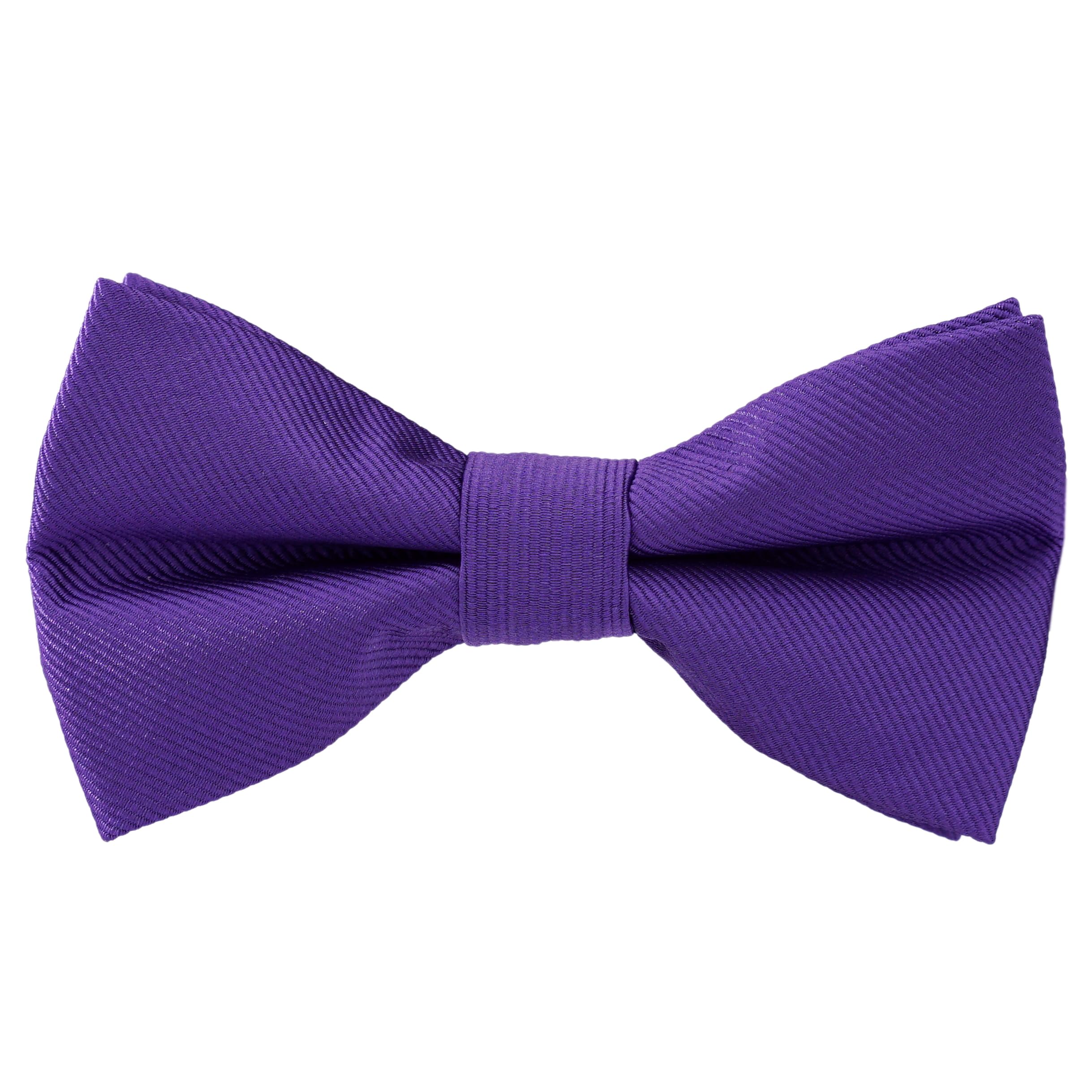 Pre-Tied Adjustable Solid Tuxedo Bow Tie for Boys and Men